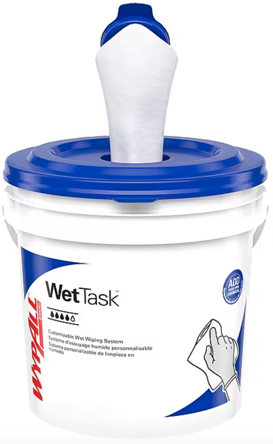 WIPES, WYPALL WETTASK, CRITICALCLEAN, FABRIC, CENTER PULL, 140 SHEETS/ROLL, 6 ROLLS/CT MAIN